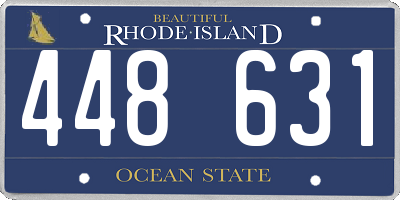 RI license plate 448631