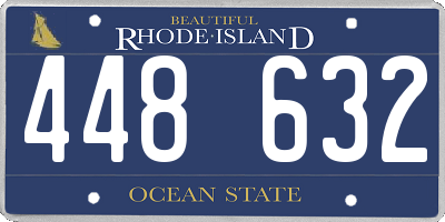 RI license plate 448632