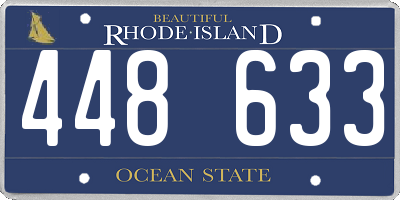 RI license plate 448633