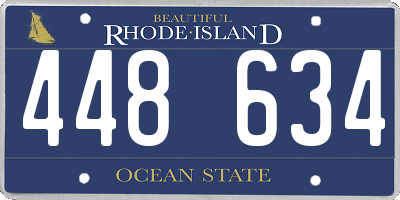 RI license plate 448634