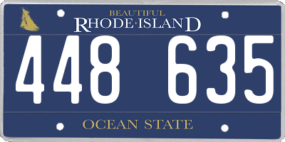 RI license plate 448635