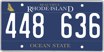 RI license plate 448636