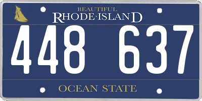 RI license plate 448637