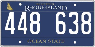 RI license plate 448638