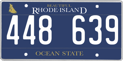 RI license plate 448639