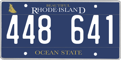 RI license plate 448641