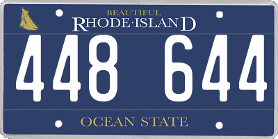RI license plate 448644