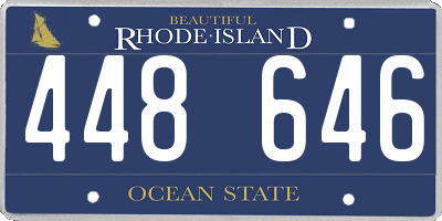 RI license plate 448646