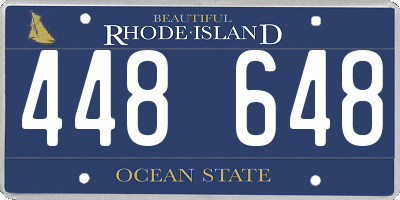 RI license plate 448648