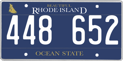 RI license plate 448652