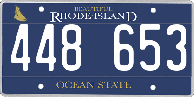 RI license plate 448653