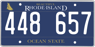 RI license plate 448657