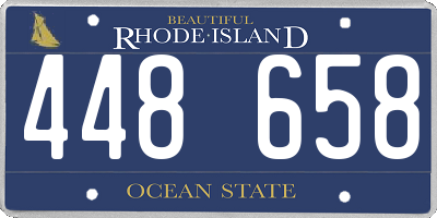 RI license plate 448658