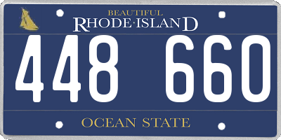 RI license plate 448660