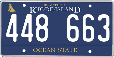 RI license plate 448663