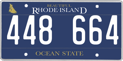 RI license plate 448664