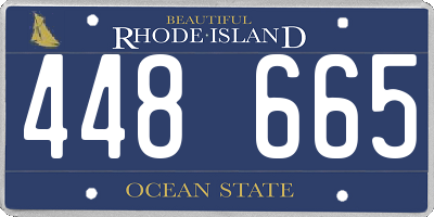 RI license plate 448665