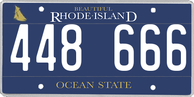 RI license plate 448666