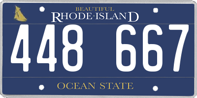 RI license plate 448667