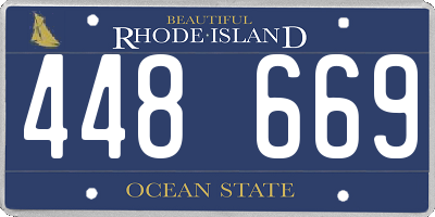 RI license plate 448669