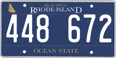 RI license plate 448672