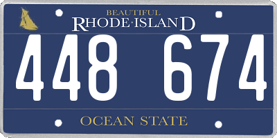 RI license plate 448674