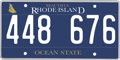 RI license plate 448676