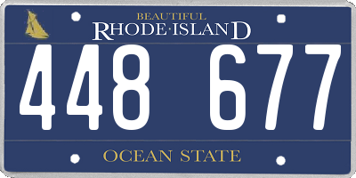 RI license plate 448677