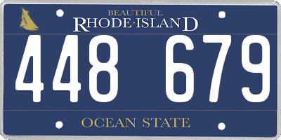 RI license plate 448679