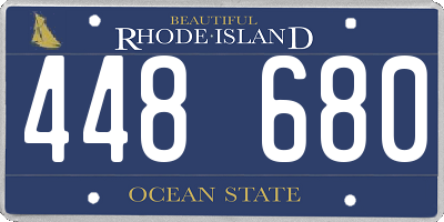 RI license plate 448680