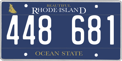 RI license plate 448681