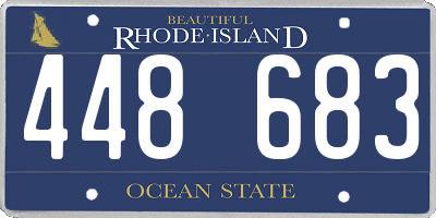 RI license plate 448683
