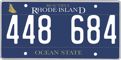 RI license plate 448684
