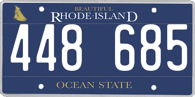 RI license plate 448685