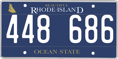 RI license plate 448686
