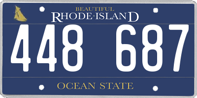 RI license plate 448687