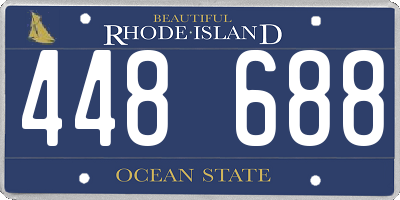 RI license plate 448688
