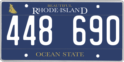 RI license plate 448690