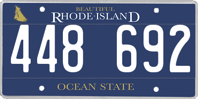 RI license plate 448692
