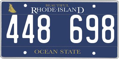 RI license plate 448698