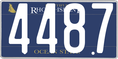 RI license plate 4487