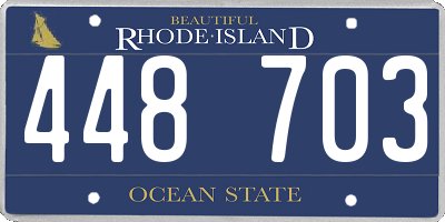 RI license plate 448703