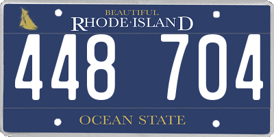 RI license plate 448704
