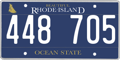 RI license plate 448705