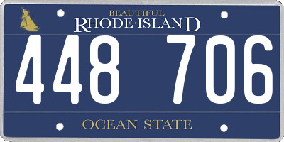 RI license plate 448706