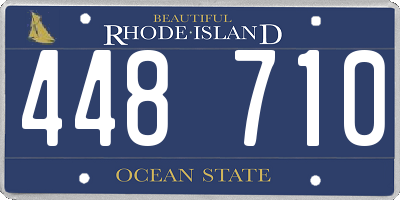 RI license plate 448710