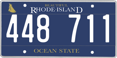 RI license plate 448711