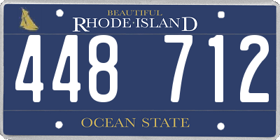 RI license plate 448712