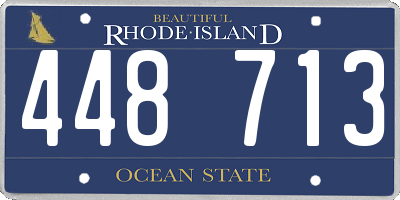RI license plate 448713