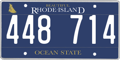 RI license plate 448714